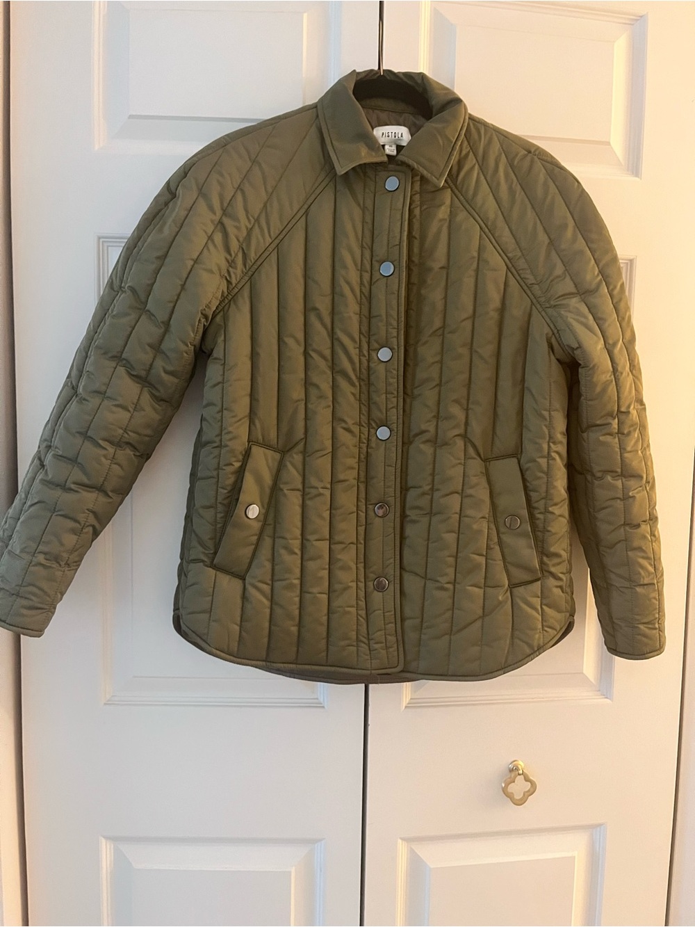 pistola Olive Green Quilted Puffer Jacket